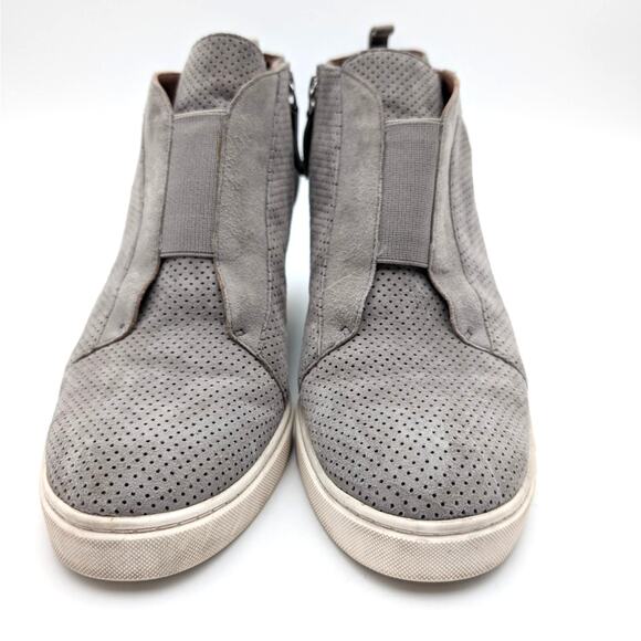 Linea Paolo Anna Designer Wedge Sneaker Bootie Women's Rock Suede Size US9M - Picture 12 of 13